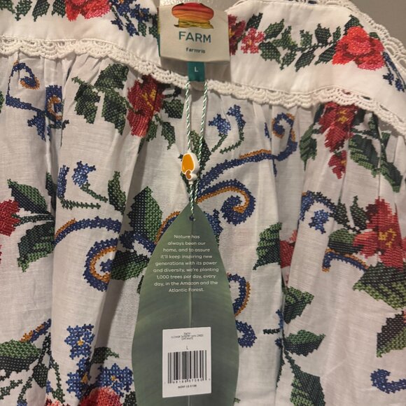 FARM Rio Floral Embroidered Mini Dress - Red, Green, Blue - Picture 5 of 5